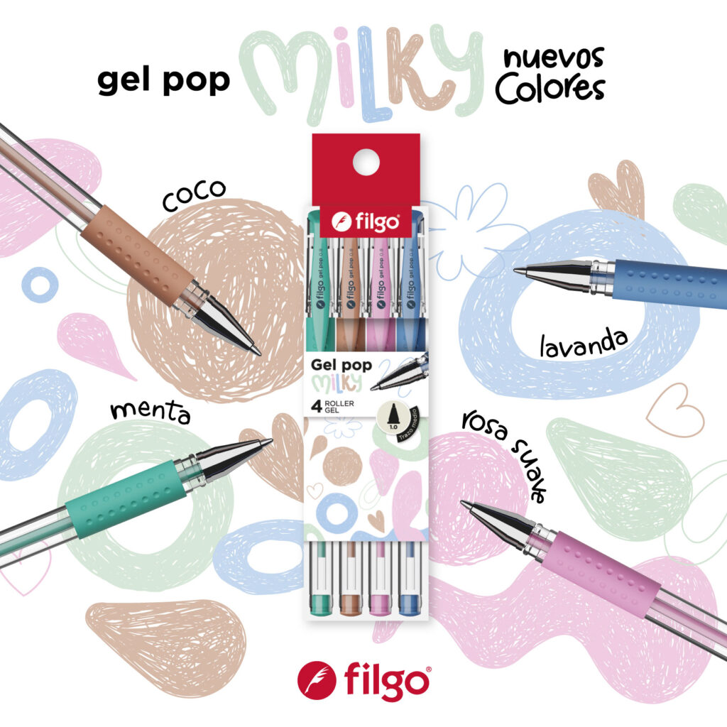 Filgo Roller Gel Gel Pop Estuche Milky Distribuidorapinceladas Ar