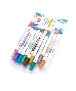 MULTIPAPER MARCADOR GLITTER DOUBLE TIP PINCEL Y 2MM X 10