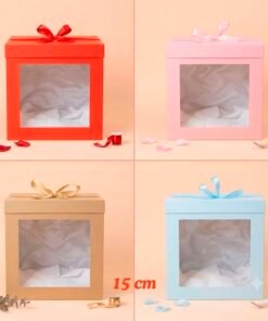 29371 Caja de regalo ventana visora 15x15cm