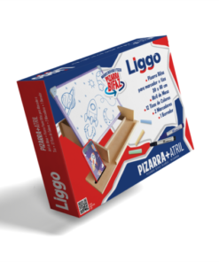 LIGGO Atril mesa + pizarra 30x40 pastel bifaz