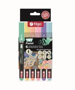 FILGO Marcador pincel de pintura al agua TNT / Estuche 6 pastel