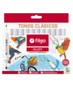 FILGO Marcador artistico doble punta Alloy/ Estuche 12 clasicos