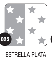 PEQUE PACK  CARTULINA BIFAZ  ESTRELLA PLATA x 10 unid