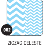 PEQUE PACK  CARTULINA BIFAZ  ZIGZAG  CELESTE x 10 unid