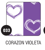 PEQUE PACK  CARTULINA BIFAZ  CORAZON VIOLETA  x 10 unid
