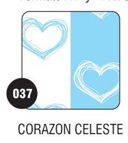 PEQUE PACK  CARTULINA BIFAZ  CORAZON CELESTE x 10 unid