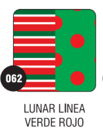 PEQUE PACK  CARTULINA BIFAZ  LUNAR LINEA VERDE/ROJO x 10 unid
