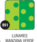 PEQUE PACK  CARTULINA BIFAZ  LUNARES  MANZANA/VERDE x 10 unid