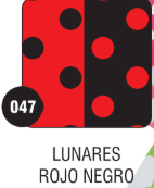 PEQUE PACK  CARTULINA BIFAZ  LUNARES  ROJO/NEGRO x 10 unid