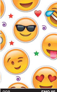 PEQUE PACK PAPEL DE REGALO 70*100CM *25UNID 70GRS PAPEL OBRA MOD:  EMOJIS