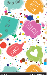 PEQUE PACK PAPEL DE REGALO 70*100CM *25UNID 70GRS PAPEL OBRA MOD:  SALUDOS