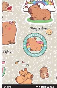 PEQUE PACK PAPEL DE REGALO 70*100CM *25UNID 70GRS PAPEL OBRA MOD:  CAPIBARA
