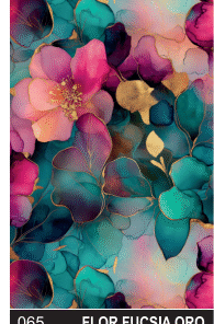 PEQUE PACK PAPEL DE REGALO 70*100CM *25UNID 70GRS PAPEL OBRA MOD:  FLOR FUCSIA ORO