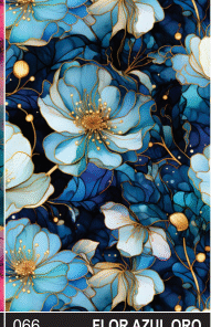 PEQUE PACK PAPEL DE REGALO 70*100CM *25UNID 70GRS PAPEL OBRA MOD:  FLOR AZUL ORO