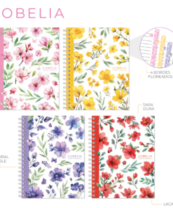 Rozini Cuaderno 16 x21 Tapa Dura Rayado LOBELIA