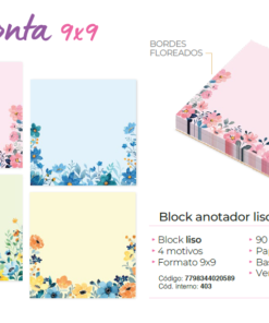 ROZINI Block Anotador Liso Fiore 9x9