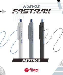 FILGO Boligrafo retractil FASTRAK 1.0 neutros AZUL