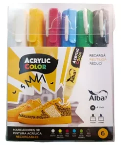 ALBA PACK SURTIDO ACRYLIC x 6 PASTEL