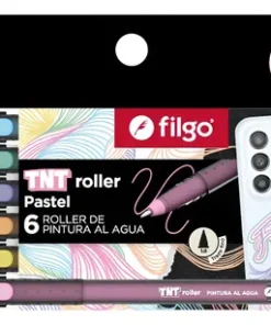 FILGO boligrafo roller TNT pintura al agua *6 pastel