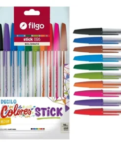 FILGO boligrafo stick 026  surtido *10