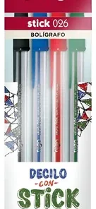 FILGO boligrafo stick 026  surtido *4