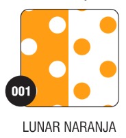 PEQUE PACK  CARTULINA BIFAZ LUNAR  NARANJA x 10 unid