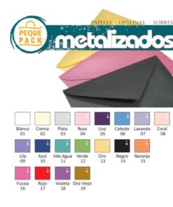 PEQUE PACK SOBRE METALIZADO TARJETA (7.5x10.5cm) Flia 1 COLOR: UVA