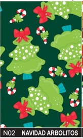 PEQUE PACK PAPEL DE REGALO 70*100CM *25UNID 70GRS PAPEL OBRA MOD:NAVIDAD  ARBOLITOS