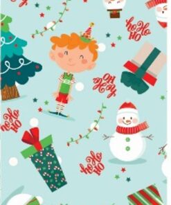 PEQUE PACK PAPEL DE REGALO 70*100CM *25UNID 70GRS PAPEL OBRA MOD:  HO HO HO  NAVIDAD