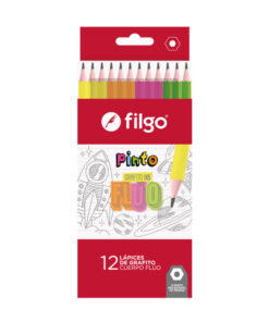FILGO Lapiz grafito de resina PINTO HB / Caja 12 fluo