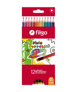FILGO Lapices colores de resina borrables PINTO / Estuche 12 surtido