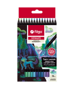FILGO Lapices colores de madera BLACK & WHITE / Estuche 15 Landscape