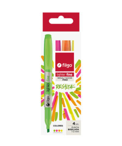 FILGO Resaltador LIGHTER FINE / Estuche 4  fluo