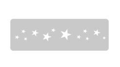EQ ARTE STENCIL CHICO 4.5X24 Estrellas