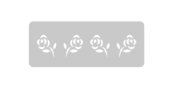 EQ ARTE STENCIL MINI 4.5X17  Rosas en pimpollo