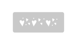 EQ ARTE STENCIL MINI 4.5X17  Coraz?n y lunares