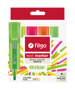 FILGO Resaltador TEXT MARKER / Estuche 4 fluo