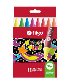 FILGO Crayones de cera PINTO / Estuche 8 fluo