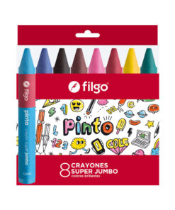 FILGO Crayones de cera PINTO SUPER JUMBO / Estuche 8 surtido