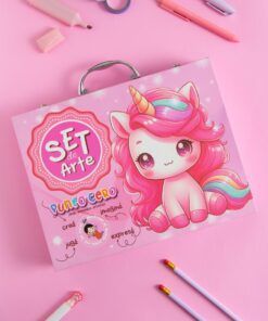 PUNTO CERO Set de arte Unicornio rosa