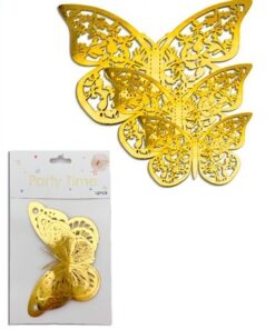 ADORNO MARIPOSA DORADA MOD SURTIDOS PACK 12?