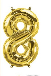 GLOBO METALIZADO DORADO 16 PULGADAS (40CM) N8