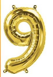 GLOBO METALIZADO DORADO 16 PULGADAS (40CM) N9