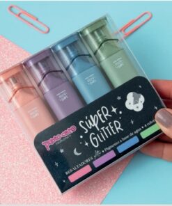 PUNTO CERO RESALTADORES SUPER GLITTER PACK x4