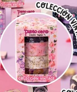 PUNTO CERO WASHI TAPES IMPRESAS VINTAGE PACK x4