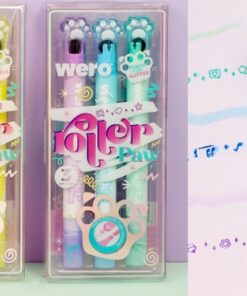 WERO Resaltadores doble punta Glitter mas sellos Paw