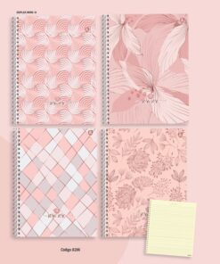 TALBOT CUADERNO ESP. DUPLO T/FLEX. 23x28 ROSA ROSE x80hjs.RAY.