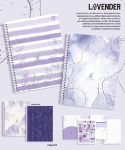 TALBOT CUADERNO ESP. T/DURA 20x27,5 LAVENDER x80hjs.RAY.