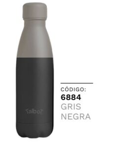 BOTELLA TERMICA TALBOT ACERO URBANA GRIS-NEGRA 500ml