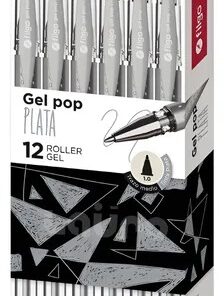 FILGO Roller gel GEL POP / Caja 12 plata metalizado